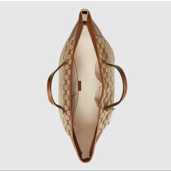 NEW Gucci Bree Canvas/Leather Beige-Ebony tote - Picture 11 of 16